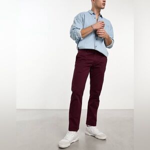 Polo Ralph Lauren slim fit stretch twill chinos in burgundy